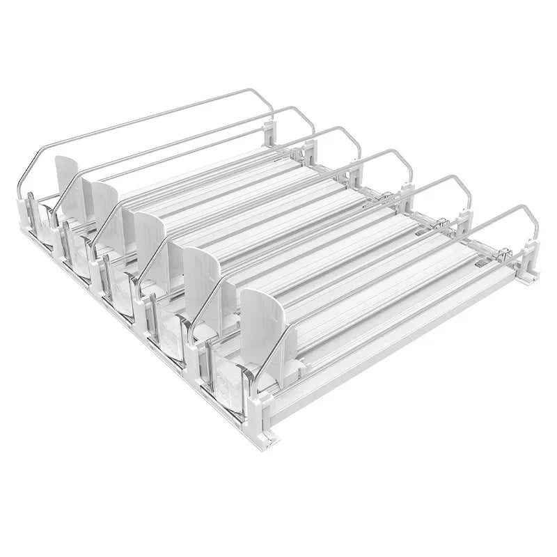 organisateur boissons canettes bouteilles conserves réfrigérateur support extensible réglable plastique métal moderne utilitaire