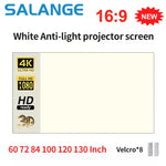 écran projection anti lumiere blanc texture tissée moderne velcro 60 72 84 100 120