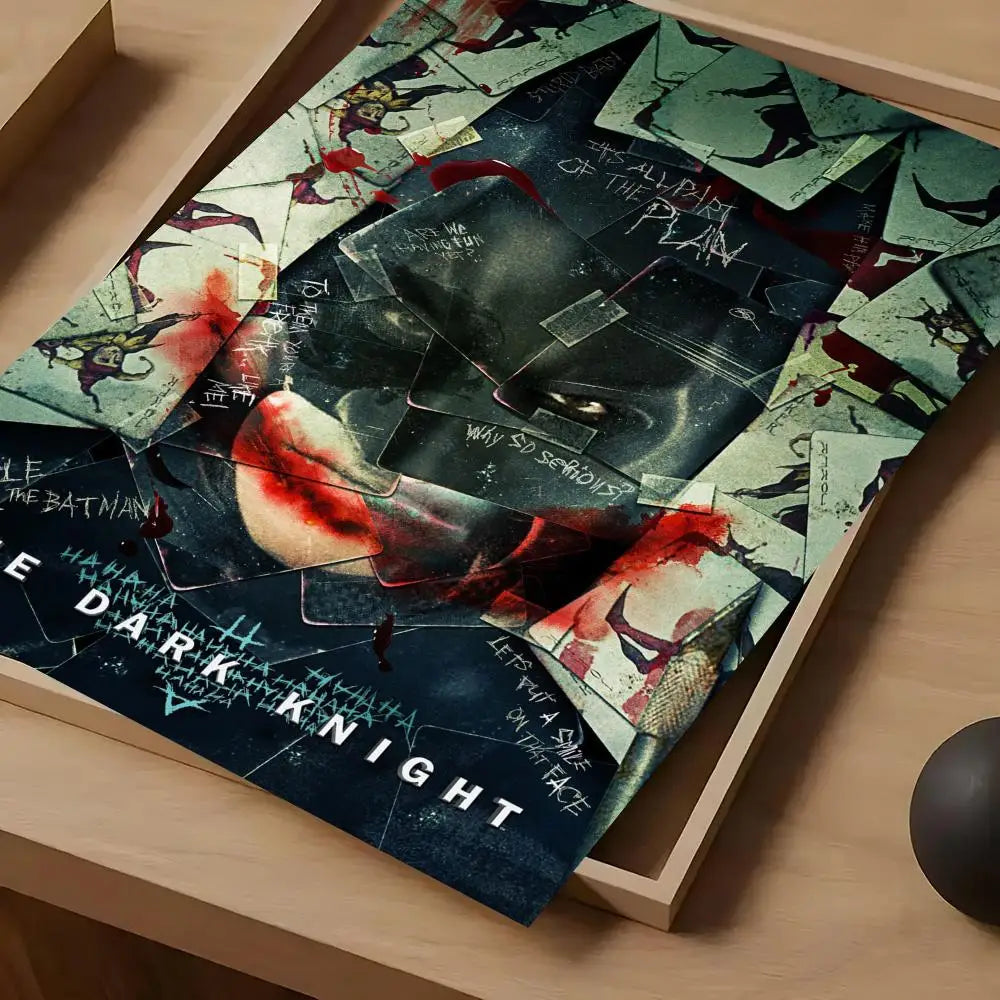 affiche murale batman bleu noir rouge contemporaine décoration mur école maison bar