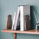 Serre-livres bois couleur beige