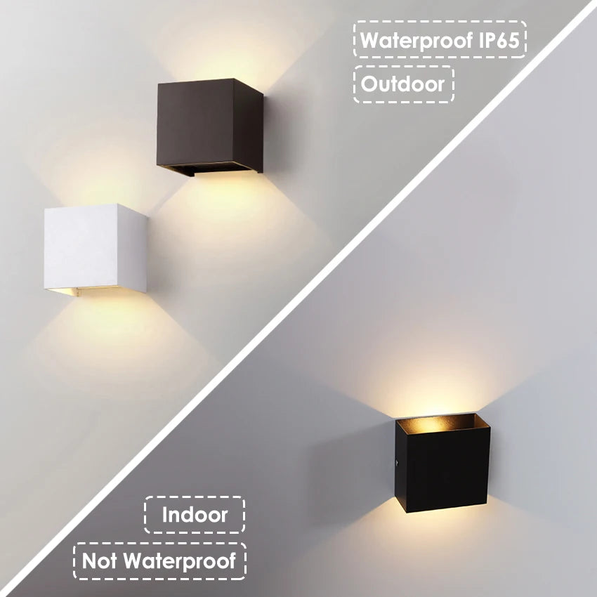 applique murale led moderne blanc noir 12w 6w éclairage quotidien chambre salon étude cuisine