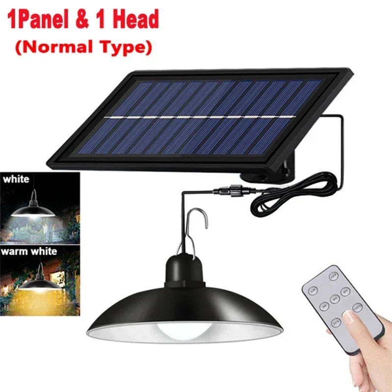 lampe solaire deux têtes noire moderne ip65 led étanche télécommande suspension extérieure