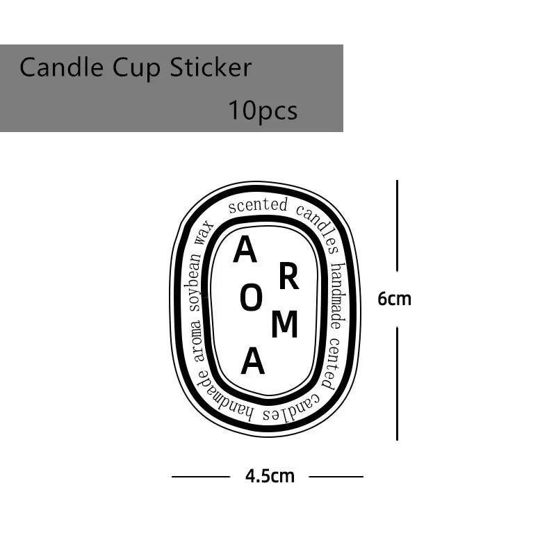 bougies parfumées diy kit accessoires stickers jarres vides modernes minimalistes
