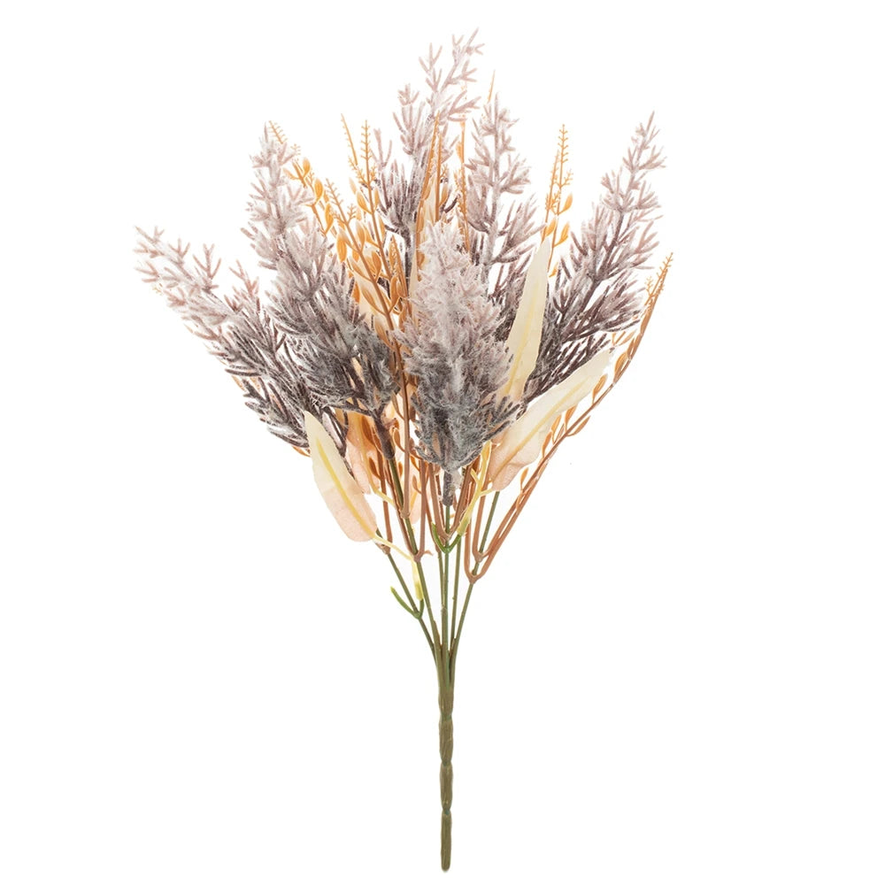 bouquet fleurs séchées naturel rustique beige doré feuilles épis décoration intérieure vase blancextérieur exposition