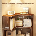 étagère d'angle bois chêne clair moderne adhésive multi fonction rangement livres objets décoration 150cm