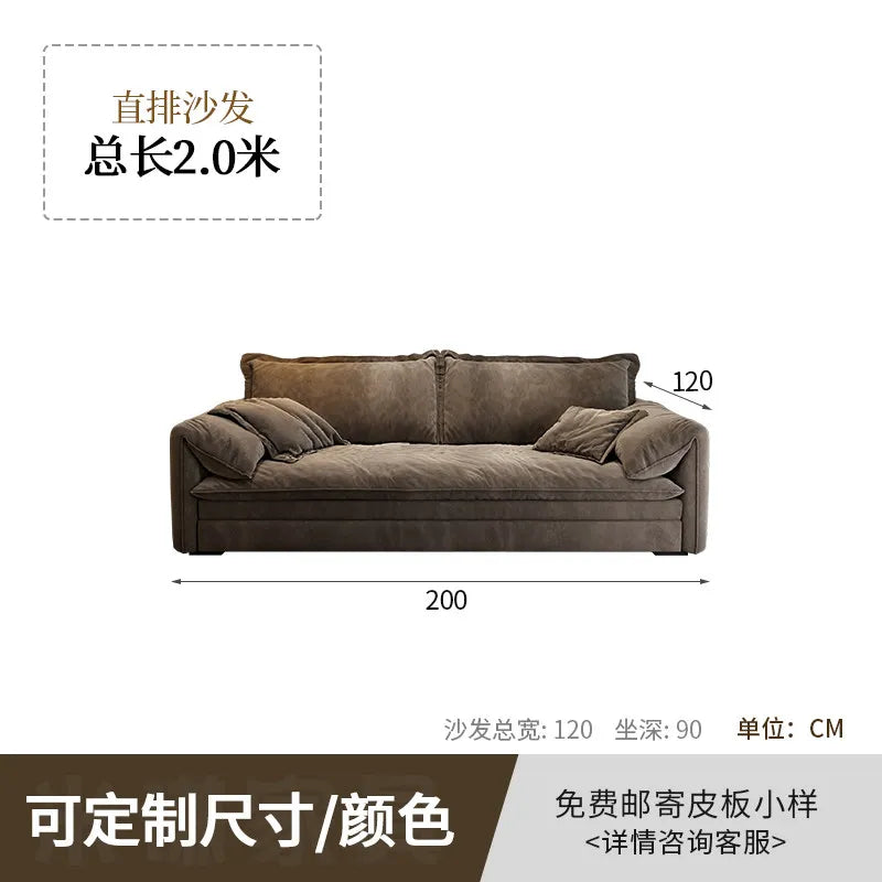 canapé d'angle marron clair velours mat moderne bois largeur 180cm longueur 360cm