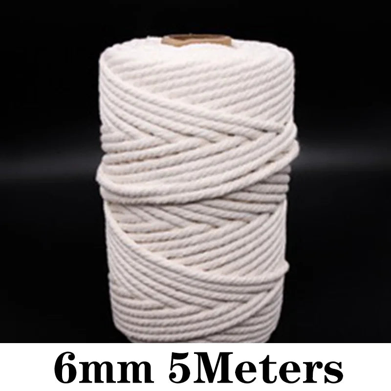 corde macramé coton blanc naturelle décoration murale artisanale bricolage rustique textile