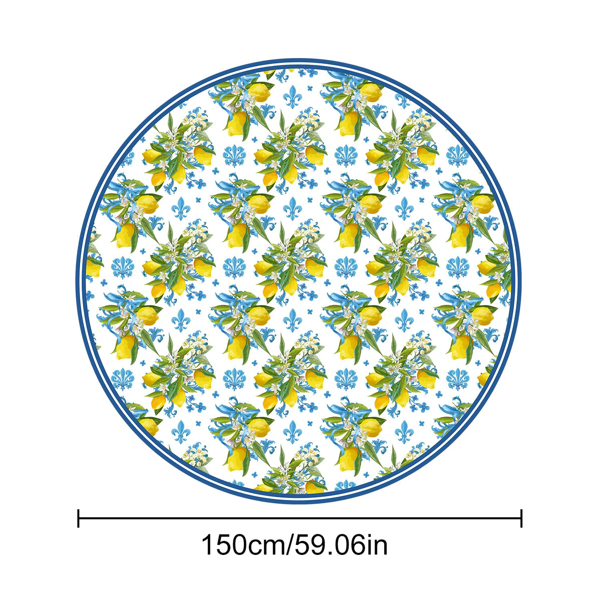 nappe table méditerranéenne motifs floraux citrons ronde rectangulaire printemps été mariage décoration provençale assiettes