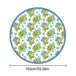 nappe table méditerranéenne motifs floraux citrons ronde rectangulaire printemps été mariage décoration provençale assiettes