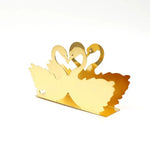 porte serviettes moderne or noir papillon motif ajouré élégant clips serviettes assiette fourchette