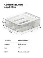 organisateur sacs transparent moderne réutilisable abs fixé mur blanc 26x21.5x6.5cm