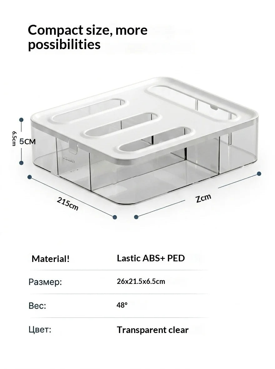 organisateur sacs transparent moderne réutilisable abs fixé mur blanc 26x21.5x6.5cm
