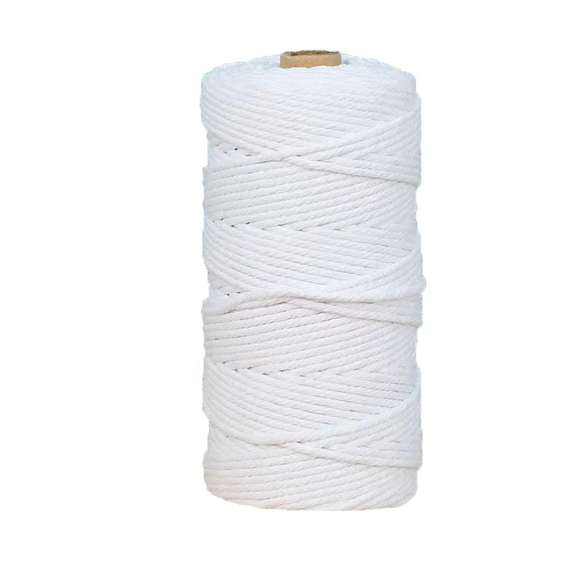 corde macramé coton 100m 3mm texturée artisanale verte rose jaune bleu clair craft deco