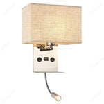 lampe murale moderne blanc marron tissé usb angle réglable chambre cuisine salle manger
