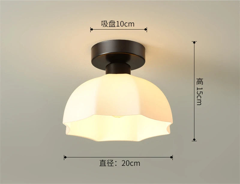 lampe moderne acrylique verre céramique blanc doré rayures horizontales minimaliste