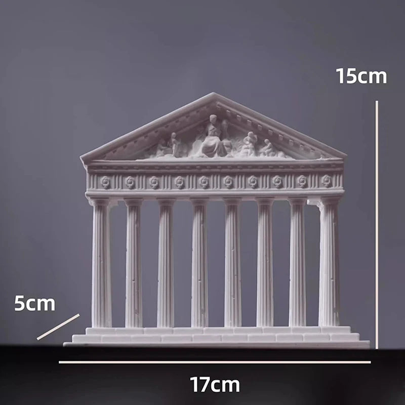 statue arc boîte bijoux blanc sculpté détails classique baroque ornemental decor salon