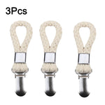 clips serviettes corde tressée acier inoxydable moderne beige blanc noir rouge vert olive