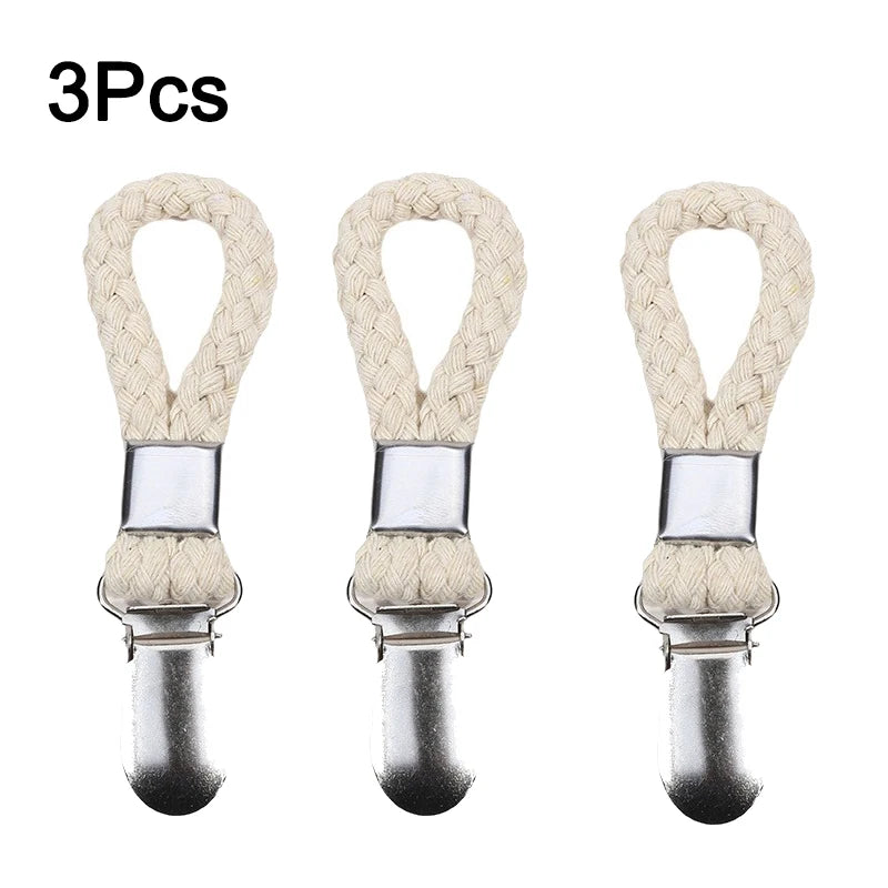 clips serviettes corde tressée acier inoxydable moderne beige blanc noir rouge vert olive