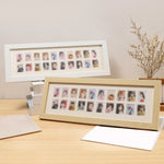 cadres photo standing rectangulaires blancs beiges minimalistes modernes transparents décoration maison portraits