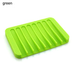 support savon silicone blanc gris rayures moderne facile nettoyer douche salle bain