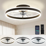 ventilateur intelligent led rvb vitesses ciel étoilé moderne télécommande app mobile