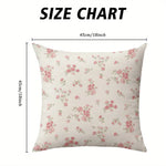 housse coussin carré fleurs roses vintage 45cm 45cm polyester opacité non toxique fixations