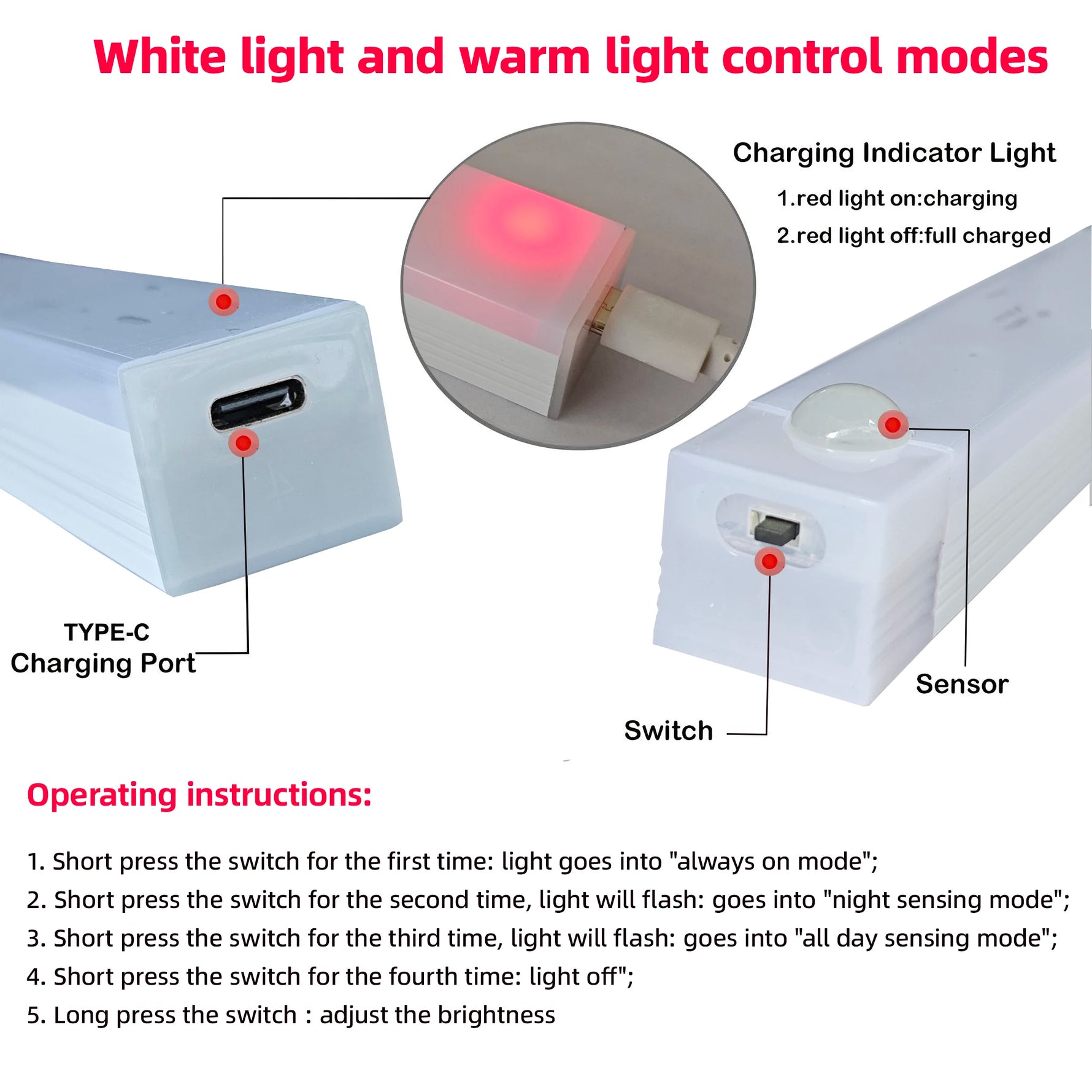 Lampe de chevet sans fil avec différentes couleurs d'émission