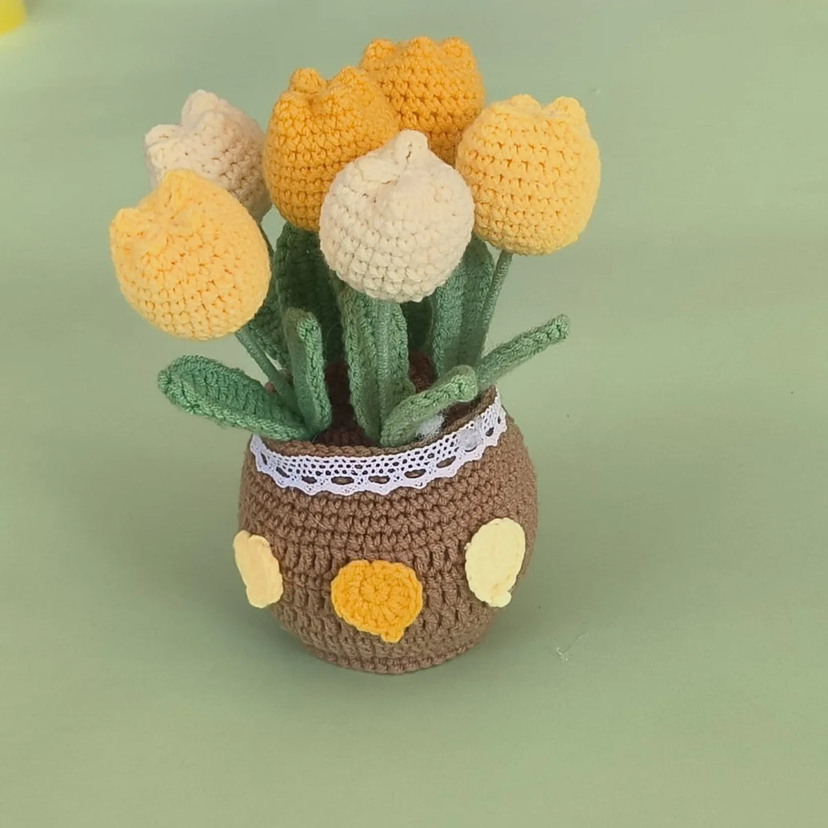 bouquet fleurs crochet décor maison intérieur anniversaire mariage baby shower artisanal