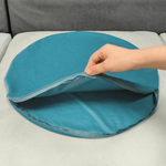 housse coussin velours 40cm ronde fermeture eclaire non toxique polyestre maison decorative confortable