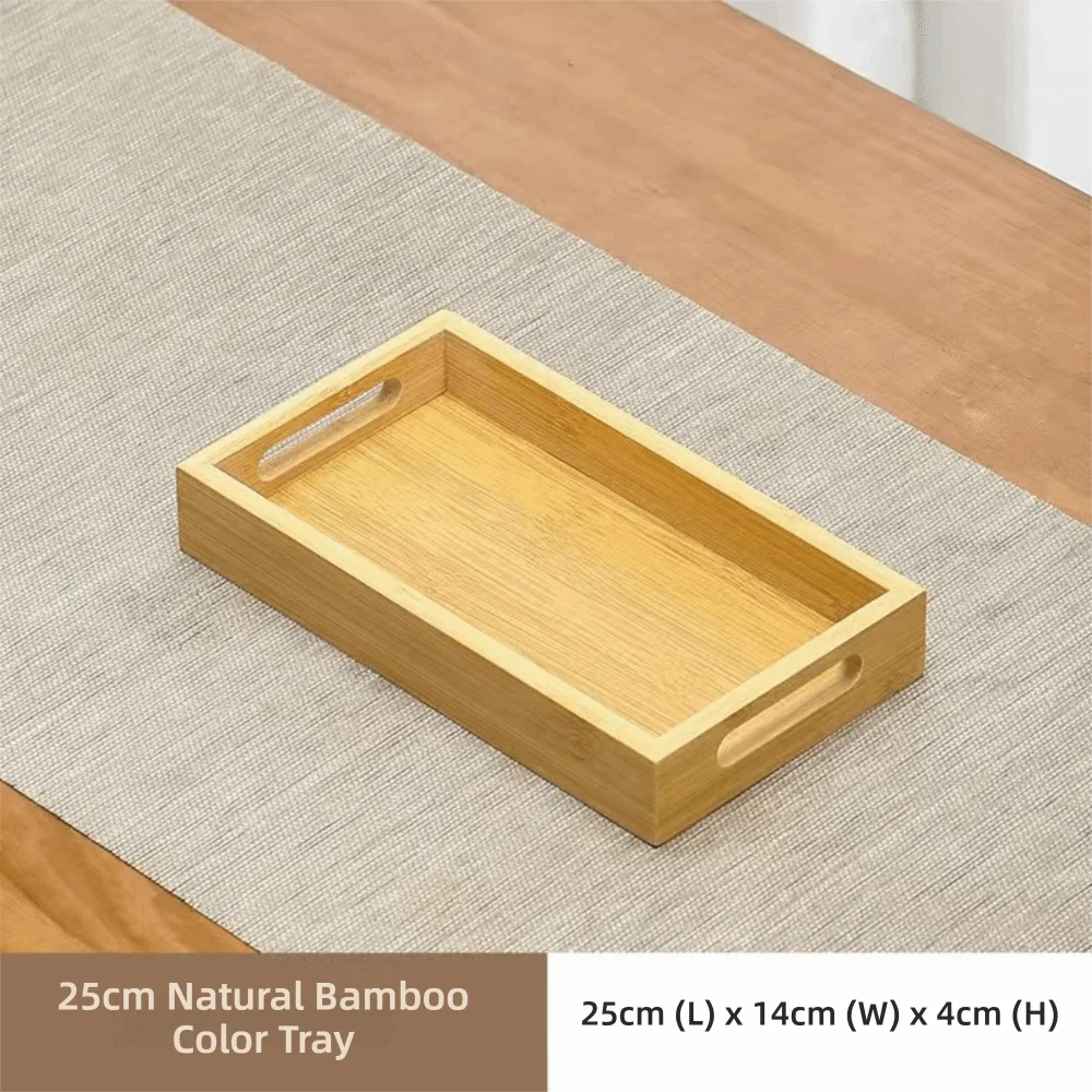 plateau carré bois marron foncé minimaliste poignées service présentation maison rustic