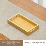 plateau carré bois marron foncé minimaliste poignées service présentation maison rustic