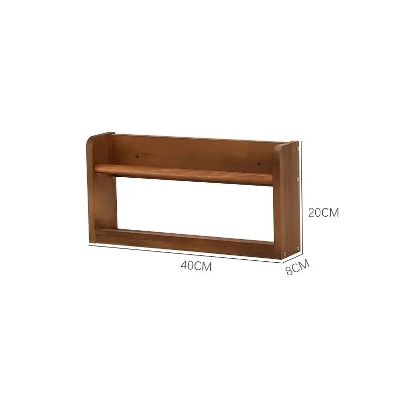 étagères murales bois naturel minimaliste horloge cadre photo vase lunettes plantes chambre salon