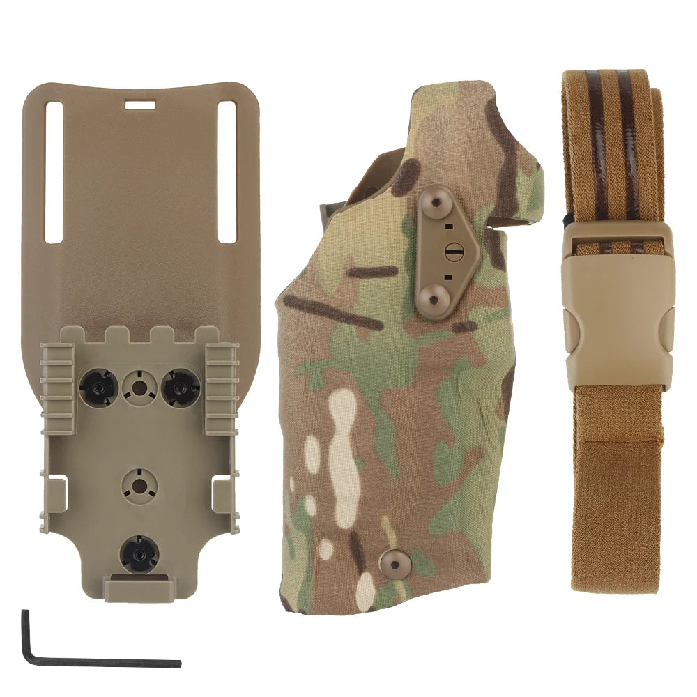 holster glock 17 19 lampe torch multicam camouflage noir mat vert ranger