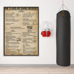 affiche vintage guide cuisson informative cadre noir papier toile beige noire blanche