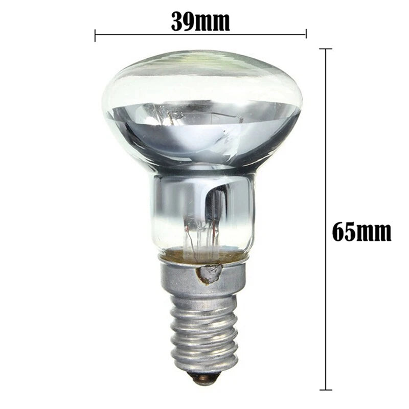 ampoule filament tungstene transparente argentee e14 classique 39mm 65mm opaque rond lisse