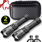 torche led rechargeable 2000lm anti choc affichage numerique lumiere intense campingurgence