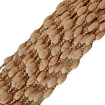 rideau bohème semi transparent polyester beige clair blanc rustique 100x200cm