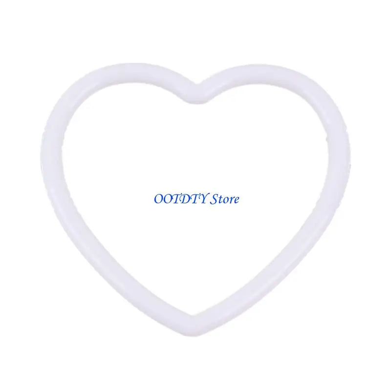 collier coeur blanc simple plastique 60mm 80mm 100mm 125mm 145mm 165mm 200mm 250mm 300mm