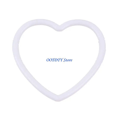 collier coeur blanc simple plastique 60mm 80mm 100mm 125mm 145mm 165mm 200mm 250mm 300mm