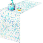 nappe table paillette scintillante sirène fête anniversaire baby shower violet rose festive