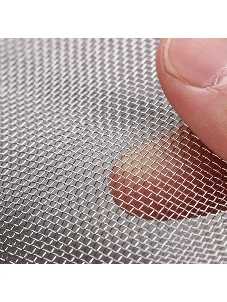 grille filet acier inoxydable fenêtre moderne chaînette fixe anti insectes large filets réguliers gris