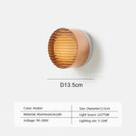 applique murale led moderne minimaliste transparent jaune gris fixée mur éclairage quotidien chambre salon