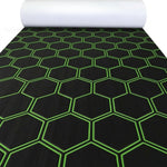 tapis sol mousse eva hexagon noir vert moderne antidérapant adhésif camping surf