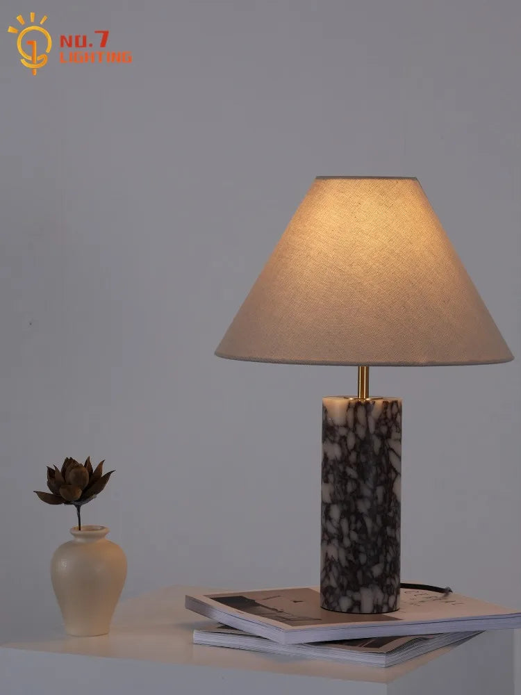 lampe table marbre moderne led e14 blanc noir adhésif opaquet vde