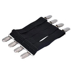 accessoires vêtements clips métalliques suspendants élastiques tissu uni blanc noir classiques utilitaires