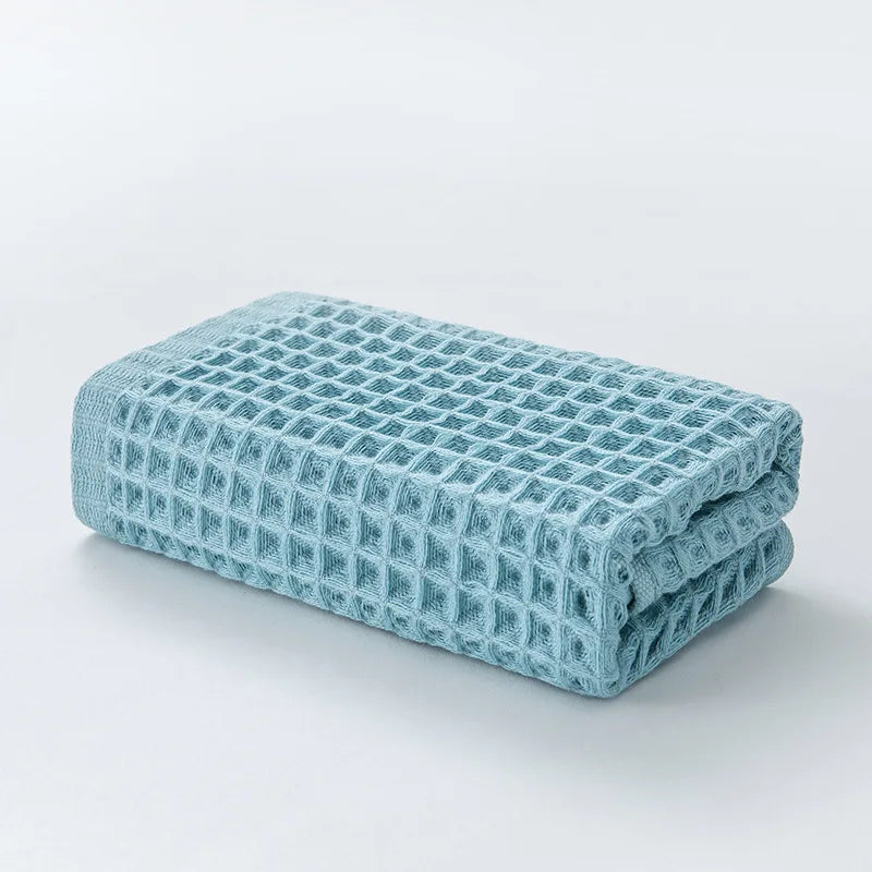 ensemble serviettes bain toilette coton nid abeille absorbantes séchage rapide moderne