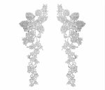 appliques decoratives brodees or rouge vert bleuclair floral polyester mariage