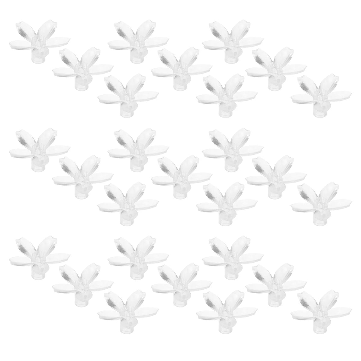 clips décoratifs transparents fleurs simples minimaliste décoration lumière fête mariage 100 pièces