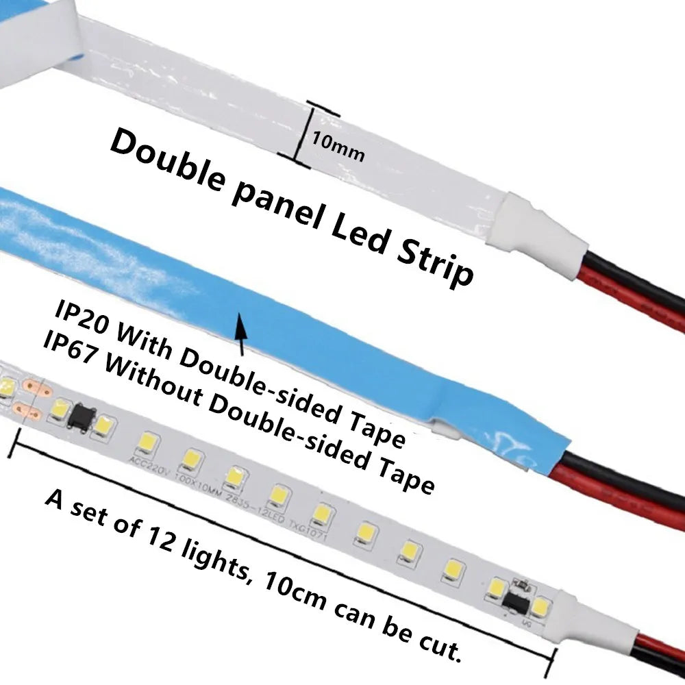 ruban led 120led blanc moderne adhésif 5m 10m 20m ip67 étanche
