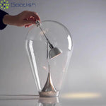 lampe table transparente moderne base métallique interrupteur tactile 6w led 90v